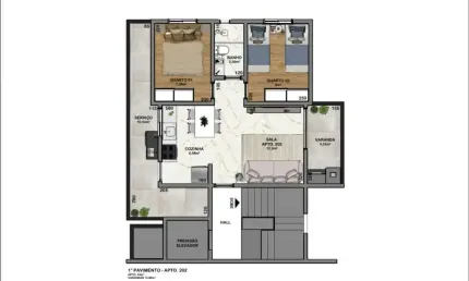 Apartamento com 2 quartos à venda na Rua Augusto Franco, São João Batista, Belo Horizonte