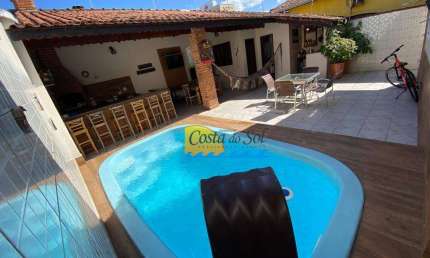 Casa com 3 dormitórios à venda por R$ 1.700.000,00 - Vila Guilhermina - Praia Grande/SP