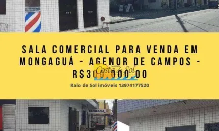 Salão à venda, 32 m² por r$ 300.000,00 - agenor de campos - mongaguá/sp