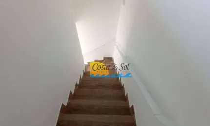 Casa de condomínio com churrasqueira com 2 dormitórios à venda, 49 m² por R$ 270.000 - Jardim Samambaia - Praia Grande/SP