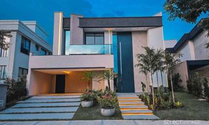 Cond. Azur Condomínio Lago, Casa Estilo Moderno, 465m², 5 Quartos, Centro, Eusébio/CE