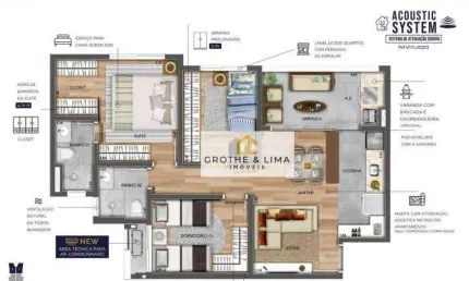Apartamento com 3 dormitórios à venda, 71 m² por R$ 542.000,00 - Vila Industrial - São José dos Campos/SP