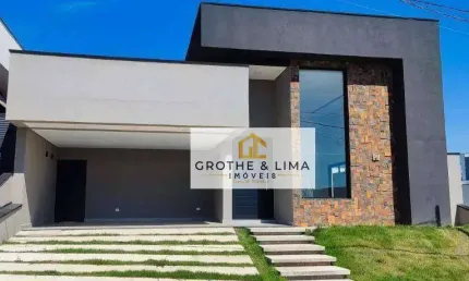 Novíssima casa térrea com 3 dormitórios, 1 suíte à venda, 155 m² - Condomínio Terras do Vale - Caçapava/SP