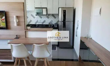 Apartamento á venda 2 dormitórios, ac: 46m² excelente local perto todo comércio, fácil acesso a dutra e centro - vila iracema - são josé dos campos/sp