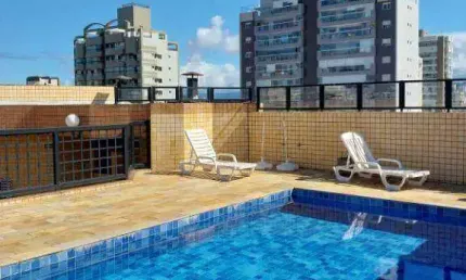 Lindo Apartamento com 1 dormitório, com área de lazer  à venda por R$ 480.000 - Aparecida - Santos/SP