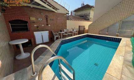 Casa com 3 dormitórios à venda, 173 m² por R$ 1.400.000,00 - Campo Grande - Santos/SP