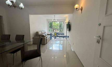 Apartamento com 3 dormitórios para alugar, 127 m² por R$ 5.500/mês - Pompéia - Santos/SP