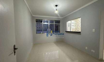 Apartamento com 1 dormitório para alugar, 55 m² por R$ 2.800/mês - Pompéia - Santos/SP