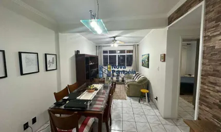 Apartamento com 1 dormitório à venda, 68 m² por r$ 450.000 - pompéia - santos/sp