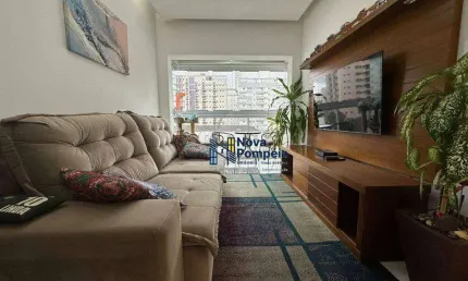 Apartamento com 3 dormitórios à venda, 100 m² por r$ 1.280.000,00 - boqueirão - santos/sp