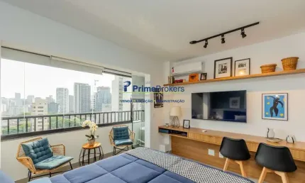 Apartamento com 1 quarto à venda na rua cardeal arcoverde, pinheiros, são paulo por r$ 480.000