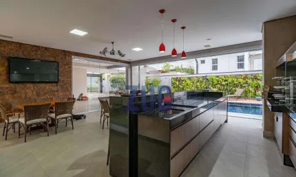 Sobrado à venda em campinas, swiss park, com 4 suítes, com 474 m², condomínio swiss park