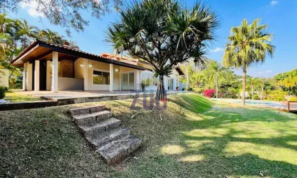 Casa para alugar em campinas, sítios de recreio gramado, com 4 suítes, com 540 m², chácara gramado