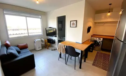 Apartamento 2 dorms. mobiliado completo renda com renda mensal r$ 2.600,00