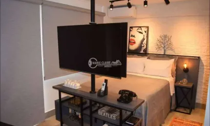 Studio com vaga mobiliado à venda no centro de são paulo 395mil