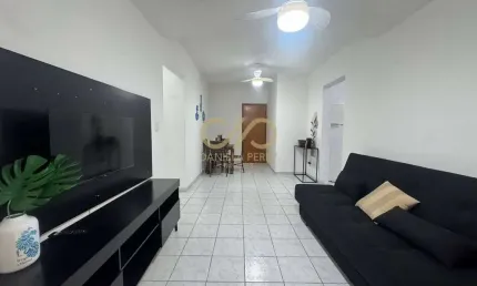 Apartamento padrão, com 01 dormitório no canto do fore em praia grande