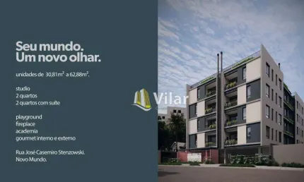Apartamento com 2 dormitórios à venda, 30 m² por R$ 293.434 - Novo Mundo - Curitiba/PR