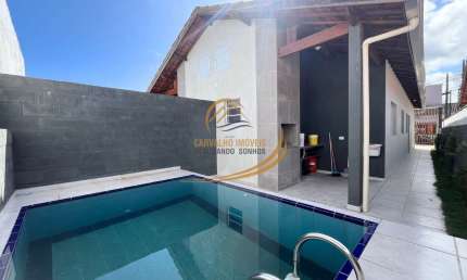 ABAIXOU O VALOR!! CASA GEMINADA COM PISCINA E CHURRASQUEIRA EM BAIRRO RESISDENCIAL EM ITANHAÉM!!