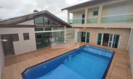 Maravilhoso sobrado 04 dorm/com piscina grande mobiliado para venda em itanhaém!