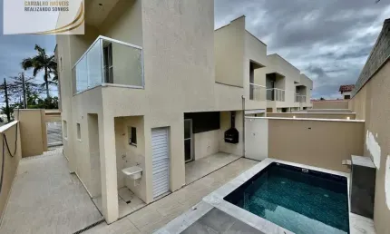Sobrados em condomínio fechado com piscina privativa, 100mts do mar em itanhaém!!