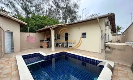 Casa isolada usada mobiliada 300mts da praia para venda em itanhaém!
