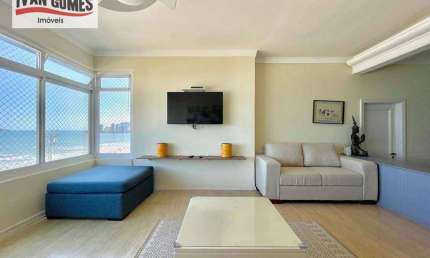 Apartamento com vista para o mar,  4 dormitórios para alugar, 165 m² por R$ 8.500/mês - Pitangueiras - Guarujá/SP