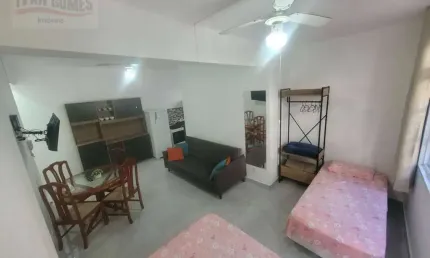 Kitnet com 1 dormitório à venda, 58 m² por r$ 285.000 - pitangueiras - guarujá/sp