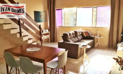 Apartamento duplex com 3 dormitórios à venda, 90 m² por r$ 480.000,00 - tombo - guarujá/sp