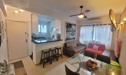 Apartamento com 2 dormitórios à venda, 70 m² por r$ 380.000 - praia do tombo - guarujá/sp