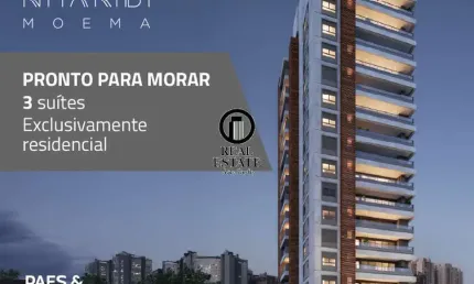 Apartamento para venda - 111.22m², 3 dormitórios, sendo 3 suites, 2 vagas - moema