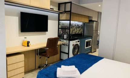 Apartamento Studio para Aluguel/locação 24m², TOTALMENTE MOBILIADO - Consolação.