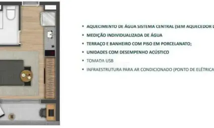 Apartamento com 1 quarto à venda na Avenida Doutor Chucri Zaidan, 111, Vila Cordeiro, São Paulo, 24 m2 por R$ 390.000