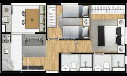 Apartamento com 2 quartos à venda na Avenida Rotary, 1520, Vila das Bandeiras, Guarulhos, 44 m2 por R$ 355.000