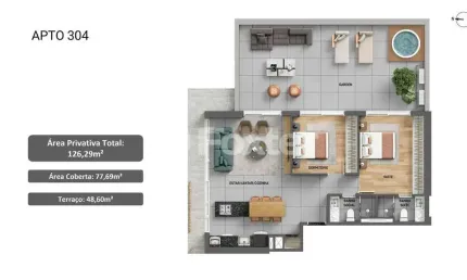 Apartamento com 2 quartos à venda na Avenida Lavras, 213, Petrópolis, Porto Alegre, 126 m2 por R$ 1.369.000