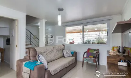 Casa em condomínio fechado com 3 quartos à venda na rua doutor pereira neto, 1215, tristeza, porto alegre, 126 m2 por r$ 598.000