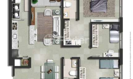 Apartamento com 3 quartos à venda na Rua Roque Calage, 257, Passo da Areia, Porto Alegre, 87 m2 por R$ 806.726