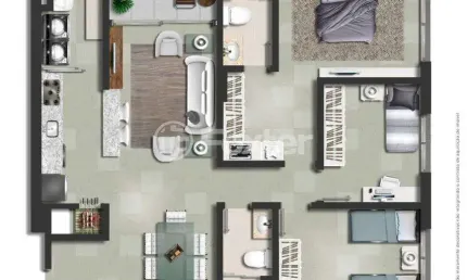 Apartamento com 3 quartos à venda na Rua Roque Calage, 257, Passo da Areia, Porto Alegre, 87 m2 por R$ 806.726