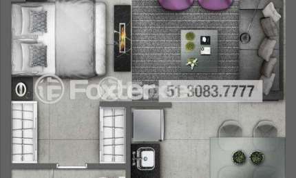 Apartamento com 1 quarto à venda na Avenida Getúlio Vargas, 4831, Marechal Rondon, Canoas, 38 m2 por R$ 315.000