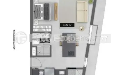 Apartamento com 1 quarto à venda na avenida francisco petuco, 288, boa vista, porto alegre, 44 m2 por r$ 532.200