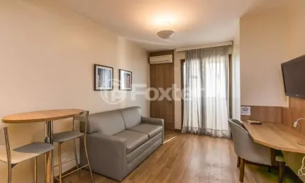 Flat com 1 quarto à venda na avenida borges de medeiros, 3120, praia de belas, porto alegre, 38 m2 por r$ 454.000