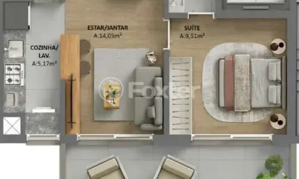 Apartamento com 1 quarto à venda na rua castro alves, 1055, rio branco, porto alegre, 59 m2 por r$ 909.021