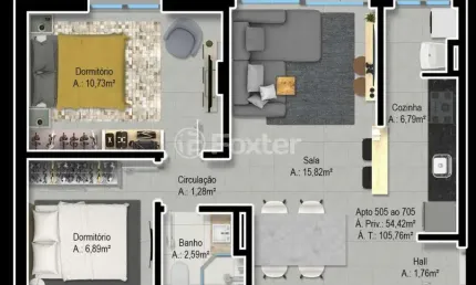Apartamento com 2 quartos à venda na avenida joão pessoa, 553, centro histórico, porto alegre, 54 m2 por r$ 677.350
