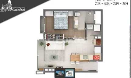 Apartamento com 1 quarto à venda na Rua Visconde De Mauá, 355, Centro, Canela, 41 m2 por R$ 845.500