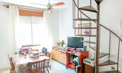 Cobertura com 1 quarto à venda na rua sepé tiaraju, 580, medianeira, porto alegre, 92 m2 por r$ 249.000