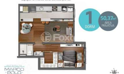 Apartamento com 1 quarto à venda na Rua Dom Diogo de Souza, 580, Cristo Redentor, Porto Alegre, 50 m2 por R$ 415.270