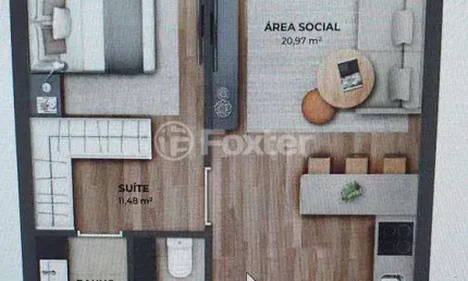 Apartamento com 1 quarto à venda na rua josé do patrocínio, 527, cidade baixa, porto alegre, 48 m2 por r$ 679.000