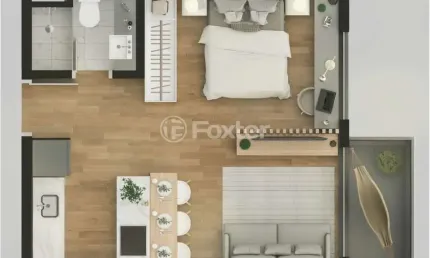 Apartamento com 1 quarto à venda na Rua Tomaz Flores, 219, Bom Fim, Porto Alegre, 33 m2 por R$ 552.000