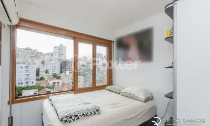 Kitnet / stúdio à venda na rua general lima e silva, 152, centro histórico, porto alegre, 26 m2 por r$ 184.000