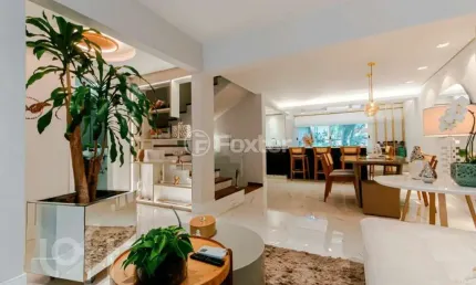 Casa em condomínio fechado com 4 quartos à venda na rua monte alverne, 65, chácara das pedras, porto alegre, 306 m2 por r$ 1.990.000