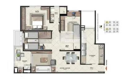 Apartamento com 3 quartos à venda na avenida farroupilha, 350, campinas, são josé, 93 m2 por r$ 650.000